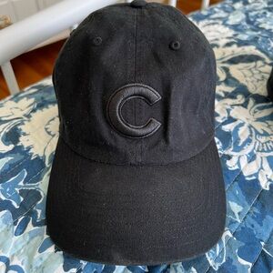 47 Cubs Black Button Adjustable Cap